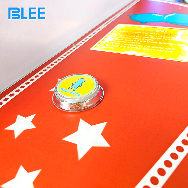 Side view showing large arcade machine dimensions and structure