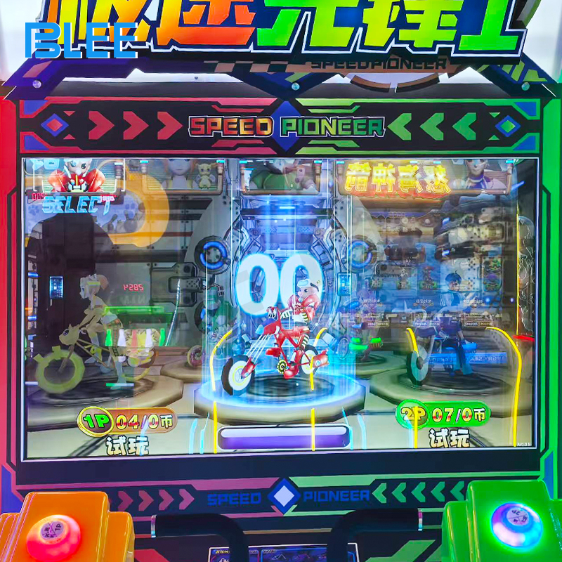 Technical diagram highlighting the 177x142x239cm dimensions and internal components of arcade machine