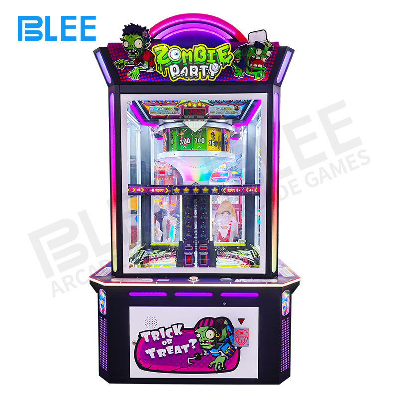 zombie arcade game Control panel with multi-lingual interface, difficulty adjustment, and payout ratio settings