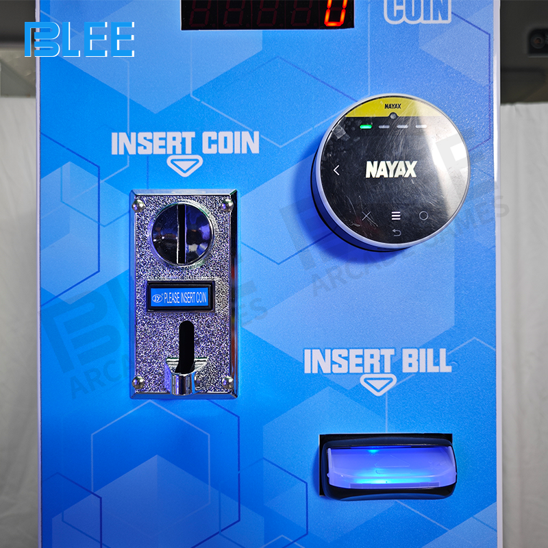 Close-up of the digital interface showing a transaction in progress with clear English prompts.