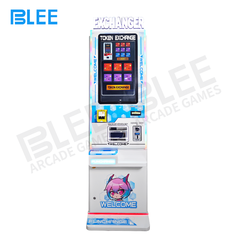 23.6 inch PRO token dispenser Full front view of the BLEE 23.6" PRO Token Dispenser showcasing its large, vivid touchscreen.