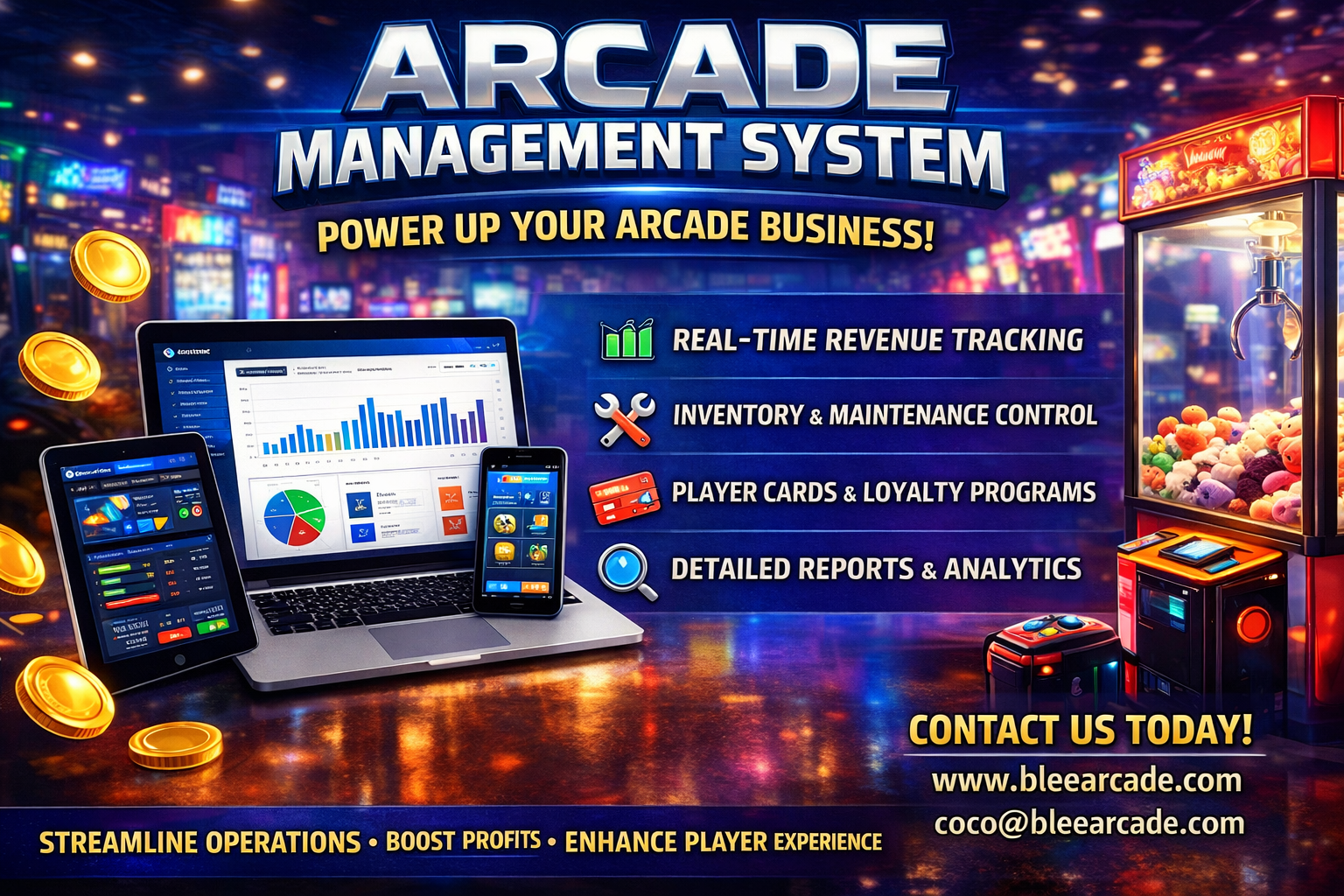 Cashless Arcade Management Systems
