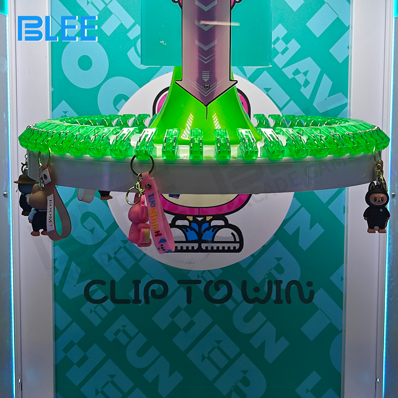 Side angle showing the compact 45cm width design of the arcade claw machine.