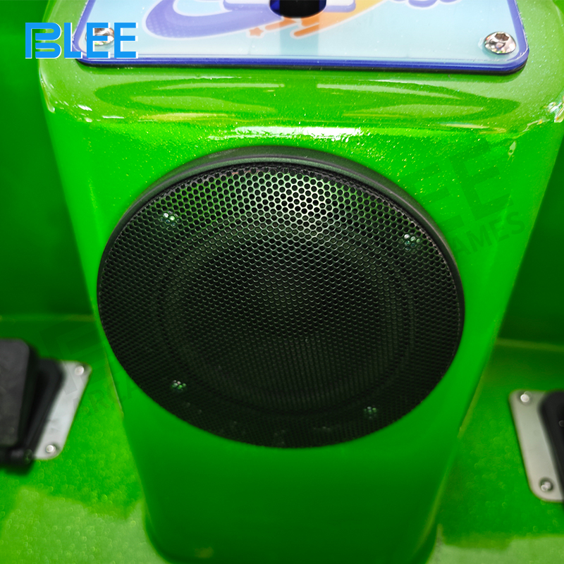 Rear view showing the protective bumper and radar sensor installation.