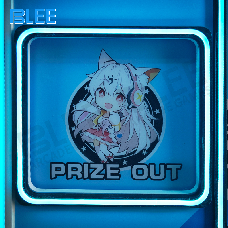 Custom branded version of Crate Claw Machine with company logo and themed graphics