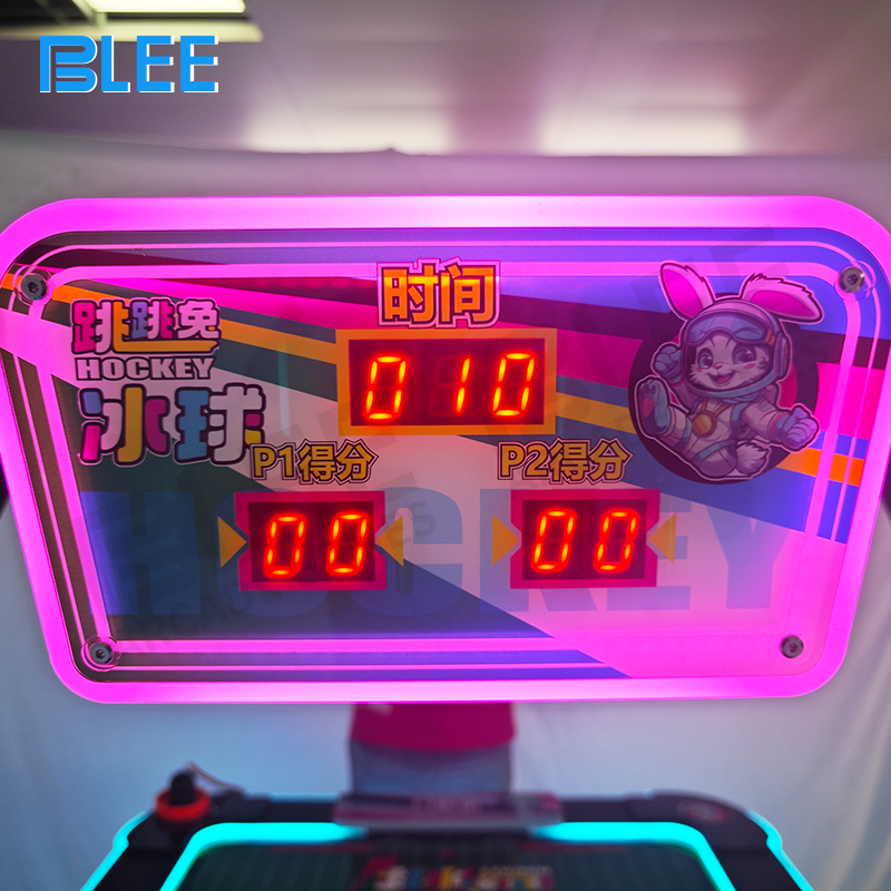 Close-up of the playful playing field showing bunny characters and interactive game elements.