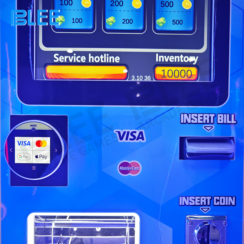 The multi-currency coin acceptor slot, capable of handling various coin denominations.
