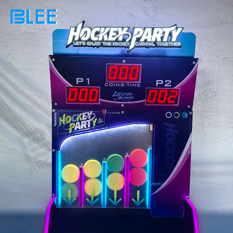 Action shot of a puck sliding at high speed across the low-friction playing surface.