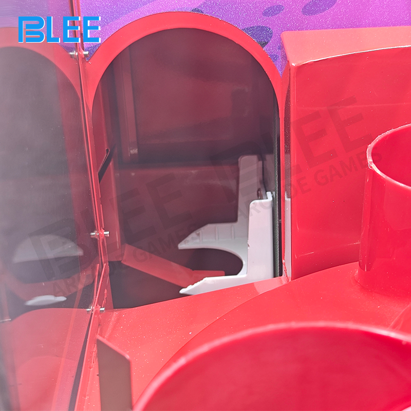 Transparent tower sections revealing complete ball descent pathway