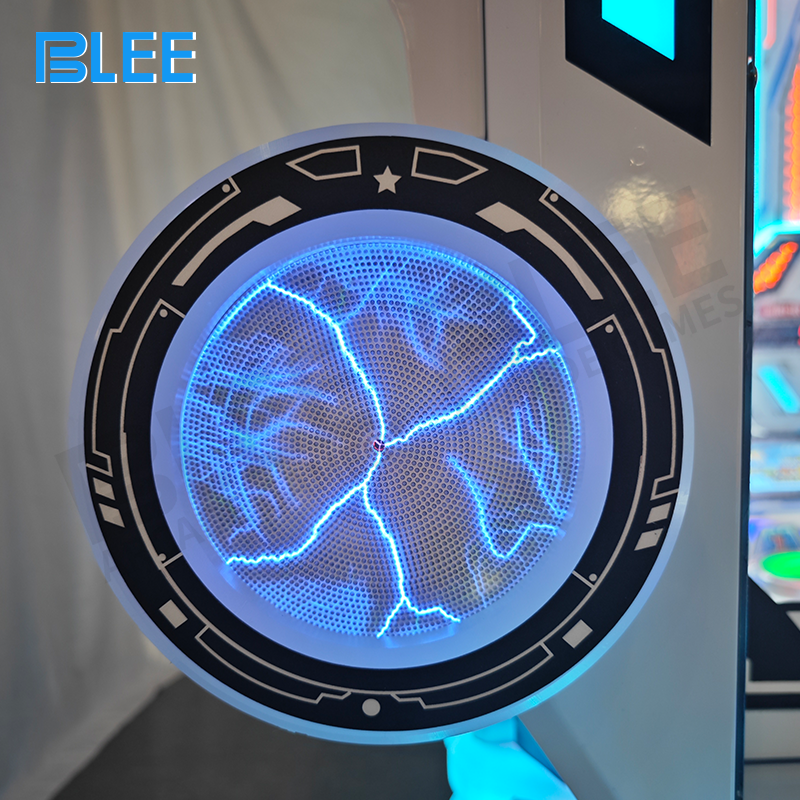 Close-up of 49-inch LED HD display showing vibrant pirate animations and combat effects