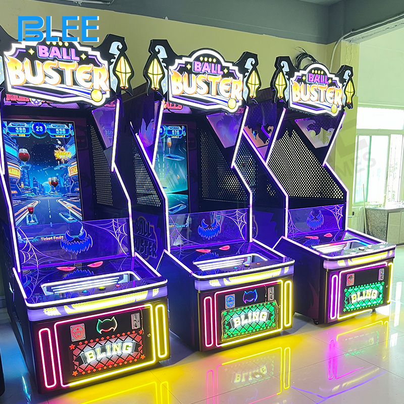 Dynamic scoring display lighting up as a player successfully hits a high-value target.