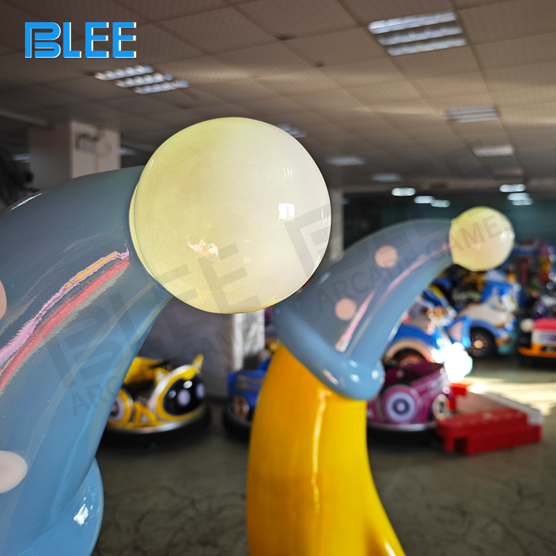 Professional thematic installation with BLEE specialists calibrating lighting systems and safety protocols