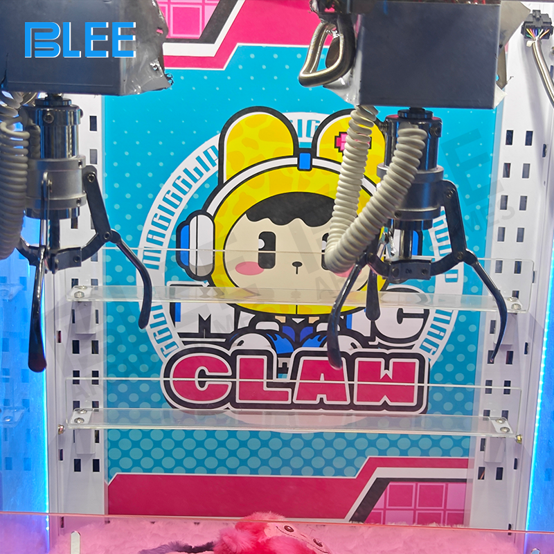 The dual control interface with responsive joysticks and illuminated action buttons.