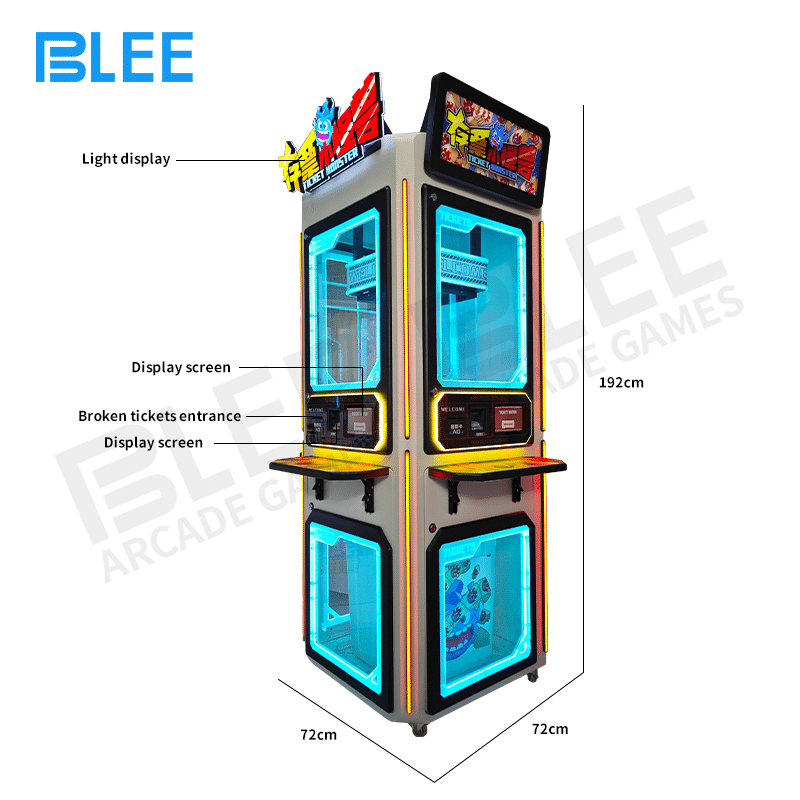 User inserting arcade tickets into the machine for coin conversion and redemption.