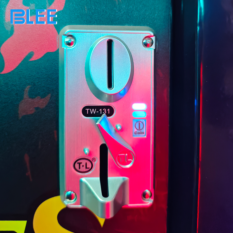 Full front view showcasing the heavy-duty hammer, impact target, and LED run-way display.