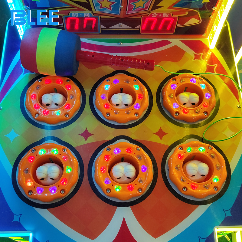 Young child comfortably playing the single-player machine with easy-to-reach controls.