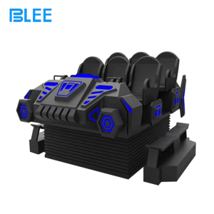 Close-up of the dark cabin interior showing LED accent lighting and sci-fi atmosphere.