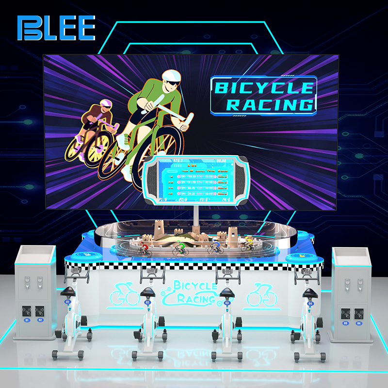 Four players during Marathon Mode, pacing themselves for endurance across varied virtual terrains.