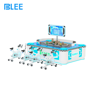 Crowd cheering as racers approach the finish line in a tight Racing Mode battle.