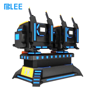 Two players wearing Dapeng E3S headsets, piloting giant mechs in a cooperative alien battle.