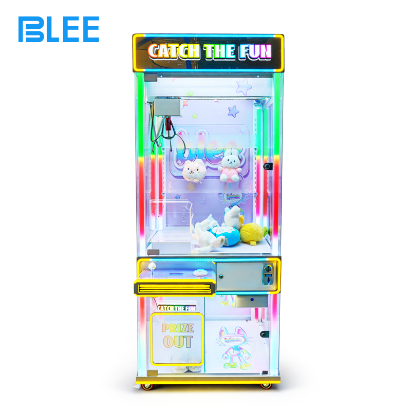 coin-operated claw game (1) BLEE IP Claw Machine with exclusive branded character artwork displayed in a modern arcade.