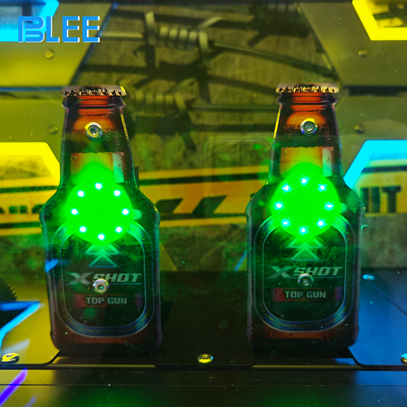 Large shared display showing individual player scores and team rankings during multiplayer mode.