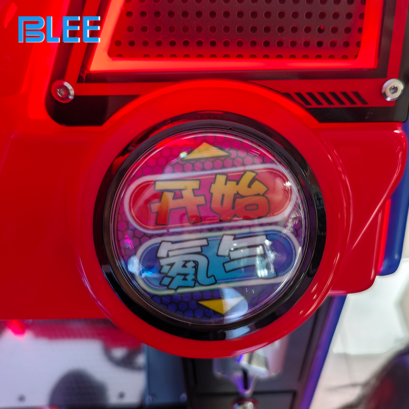 Close-up of pneumatic motion system in action, tilting and vibrating with in-game racing dynamics.