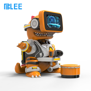 Young player wearing the Dapeng E3S VR headset, fully immersed in a gentle adventure program.