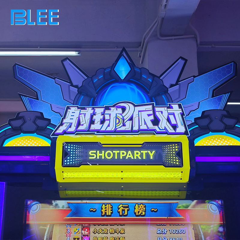 LED lights illuminating as a player successfully hits a high-value target.