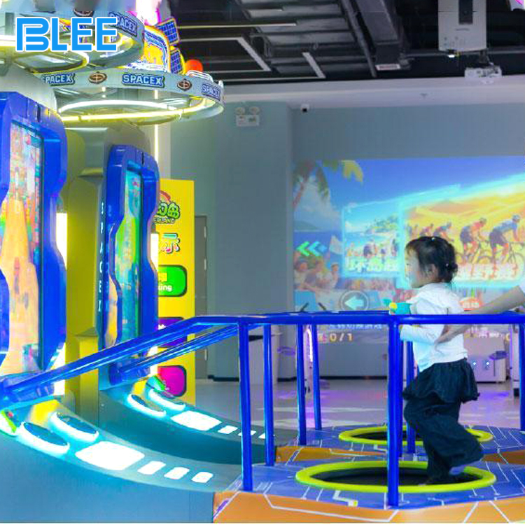 Kids fitness arcade machine with jumping platform Kids fitness arcade machine with jumping platform