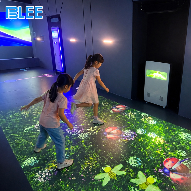 Interactive floor game machine with colorful digital scenes Interactive floor game machine with colorful digital scenes