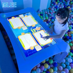 Children creative projection wall game with touch display