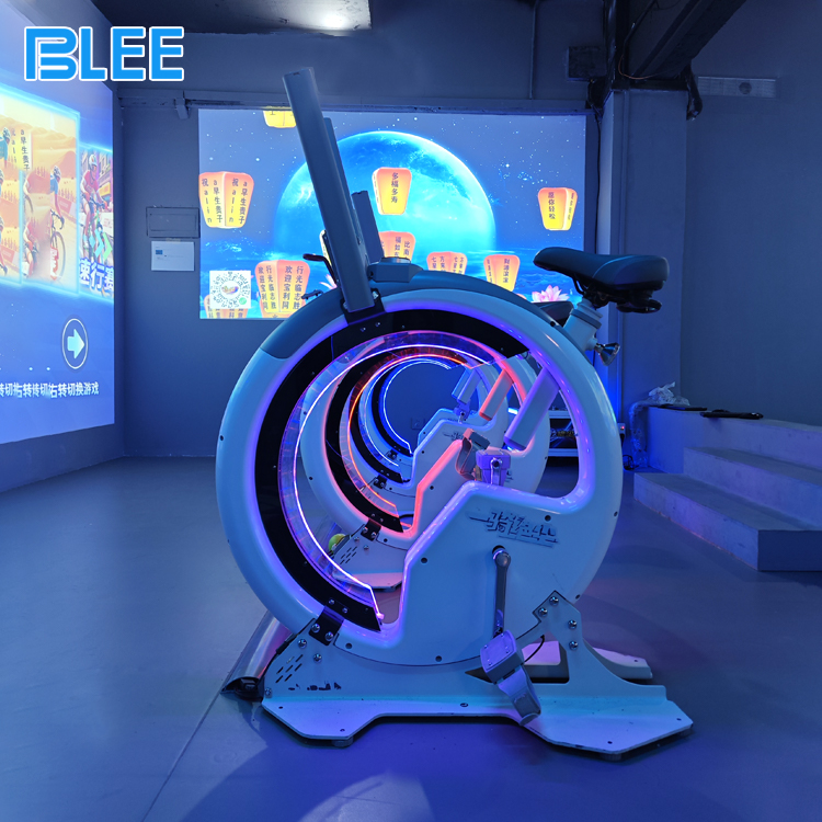 Immersive cycling simulator for indoor playground Immersive cycling simulator for indoor playground